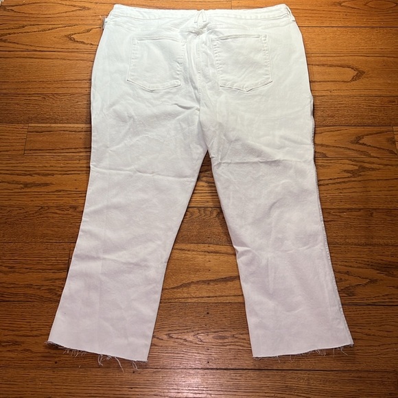 Good American White Cotton Y2K Vintage Mid Rise Wide Leg B7 - Picture 5 of 6